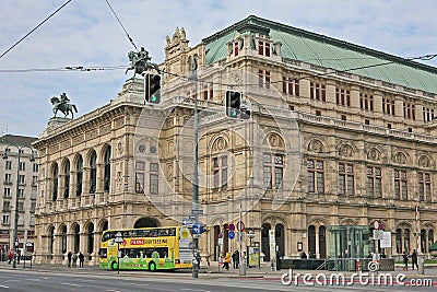 Winter Vienna Opera House Editorial Stock Photo