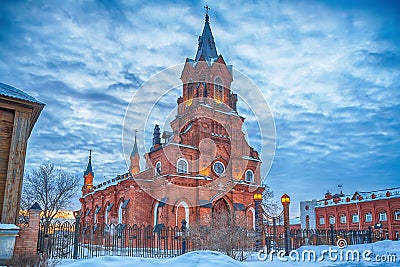 Winter view of the Church of the Holy rosary in the ancient Russian city of the Golden ring Vladimir Stock Photo