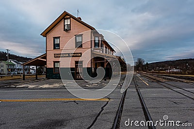 Vintage Broad Top Train Station - Abandoned East Broad Top Railroad - Pennsylvania Stock Photo