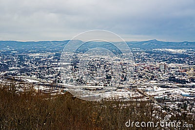 A Winter View of the Roanoke Valley Stock Photo