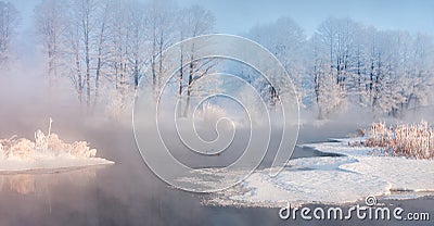 Frozen winter morning Stock Photo