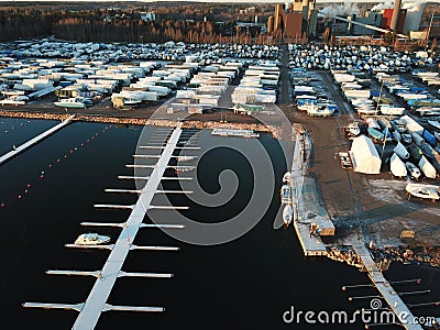 One of a largest port for boats in archipelago of Finland Stock Photo