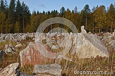 The Winter War Monument near Suomussalmi, Finland Stock Photo