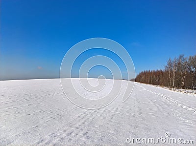 Winter White & Lazur Stock Photo