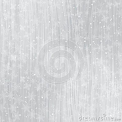 Winter white wood background christmas made of snowflakes Vector Illustration