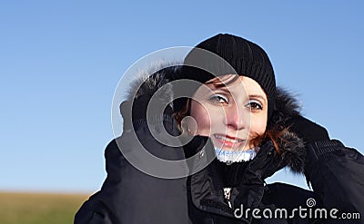 Winter Woman Stock Photo