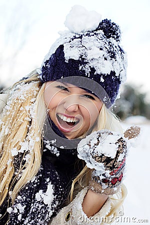 Winter women Stock Photo