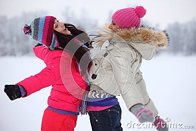 Winter women Stock Photo