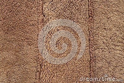 winter women's brown sheepskin coat as a background Stock Photo