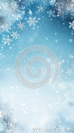 Winter Wonderland themed background in portrait mode with copy space - stock picture backdrop Stock Photo