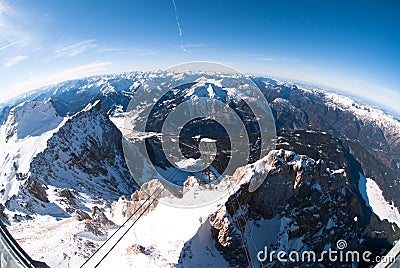 Winterlandscape in the Zugspitze, Germany Stock Photo