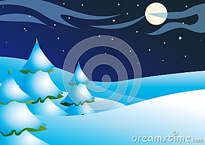 Winternight Vector Illustration