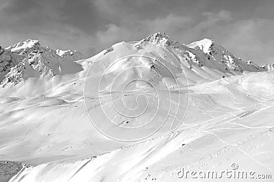 Swiss Alps: Winter sport at Parsenn Weisfluhjoch above Davos City in Canton GraubÃ¼nden Stock Photo
