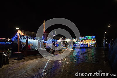 Winterville - A Christmas Village in Victoria Park Editorial Stock Photo