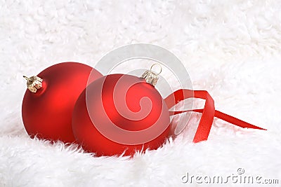 Wintery Christmas Decorations Stock Photo