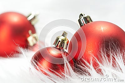 Wintery Christmas Decorations Stock Photo