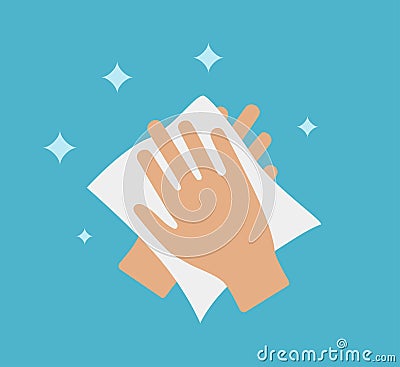 Wipe your hand icon Vector Illustration