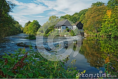 Wipperkotten on the Wupper rive - Landscape photography Stock Photo