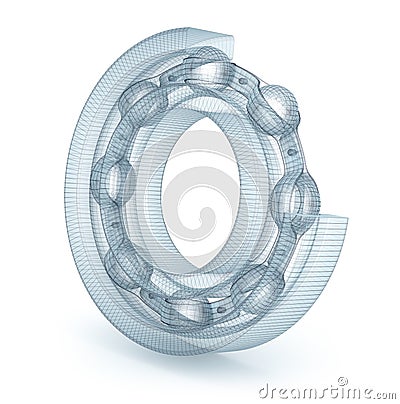 Wire bearing design Stock Photo