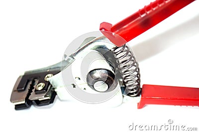 Wire cable hand strip tool manual Stock Photo