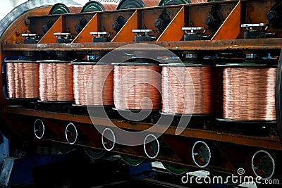 Wire and cable manufacturing plant in Chongqing Stock Photo