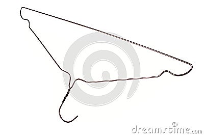 Wire clothes hanger Stock Photo
