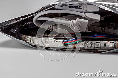 Wire colourful rainbow color wire for electronic fast prototyping Stock Photo