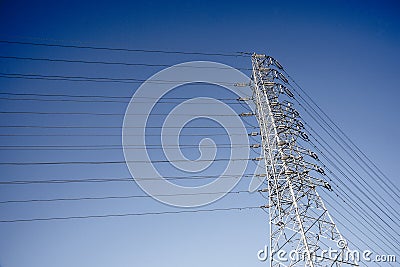 Wire Electric Telecom post Stock Photo