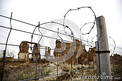 Wire fencing Editorial Stock Photo