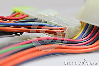 Wire Harness Connector Stock Photo