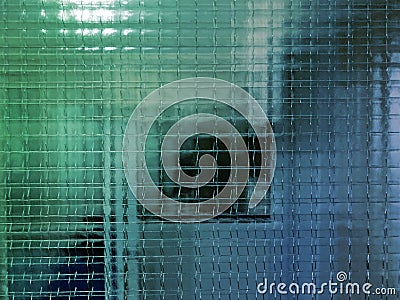 Wire mesh glass or protective safety laminated tempered glass texture pattern for background Stock Photo