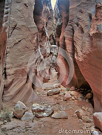 Wire Pass Slot Canyon Stock Photo