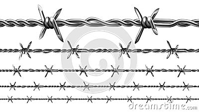 Wire Of Prison Fence Seamless Pattern Set Vector Vector Illustration