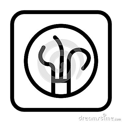 wire socket line icon vector illustration Vector Illustration