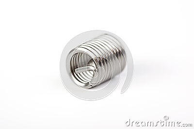 Wire thread inserts - stainless steel Stock Photo