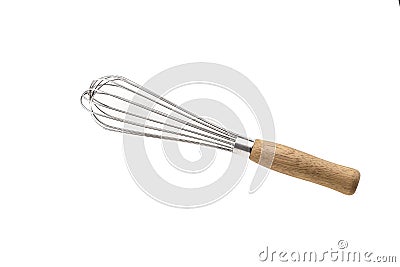 Wire whisk on white background Stock Photo