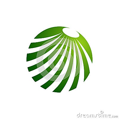 Wire World with Green color Logo Template vector illustration Vector Illustration