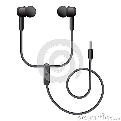 Wired earphones Vector Illustration