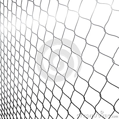 Wired fence in perspective Stock Photo