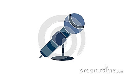 Wired microphone icon. wired microphone vector icon for web design isolated on white background Vector Illustration