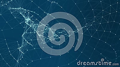 Wireframe blue background stock footage