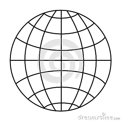 Wireframe globe Vector Illustration