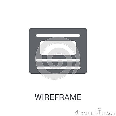 Wireframe icon. Trendy Wireframe logo concept on white background from Technology collection Vector Illustration