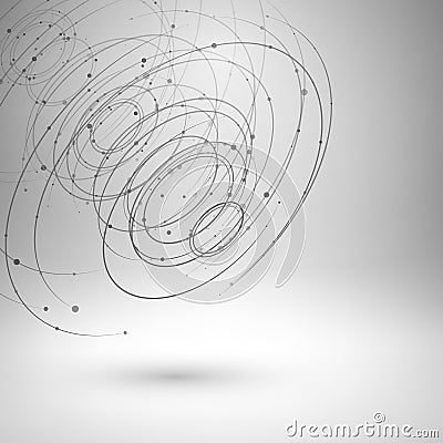 Wireframe mesh abstract background Vector Illustration