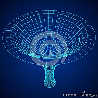 Wireframe Mesh Funnel Vector Illustration