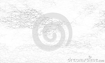 Wireframe polygonal abstract mesh. Vector Polygon which consist of triangles. Vector Illustration