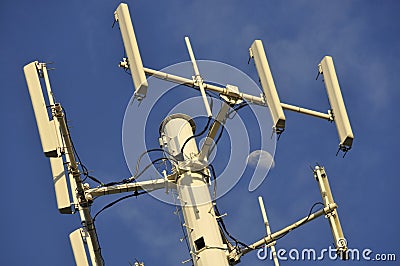 Wireless Cell Phone Antennas Stock Photo