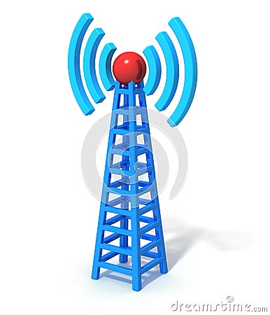 Wireless communication tower Stock Photo