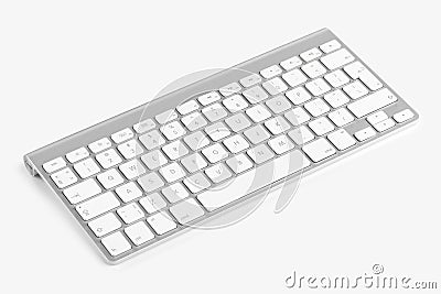 Wireless computer keyboard isolated on white background Stock Photo