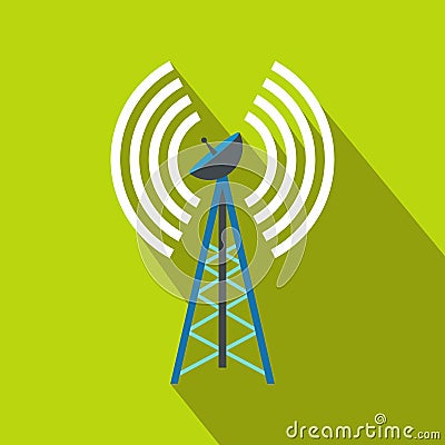 Wireless connection flat icon Vector Illustration